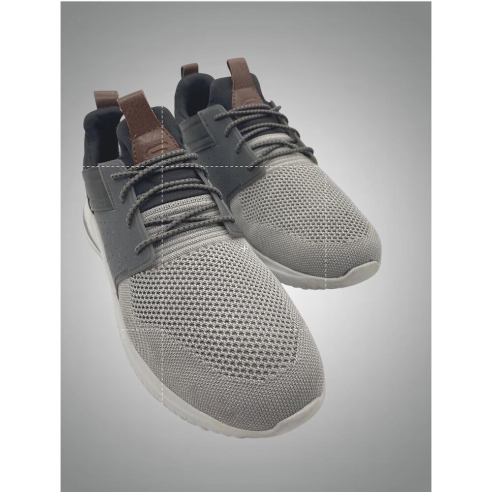 Skechers Delson Cicada Mens 8.5 Gray Arch Fit Air Cooled Memory Foam Shoes - Picture 2 of 12